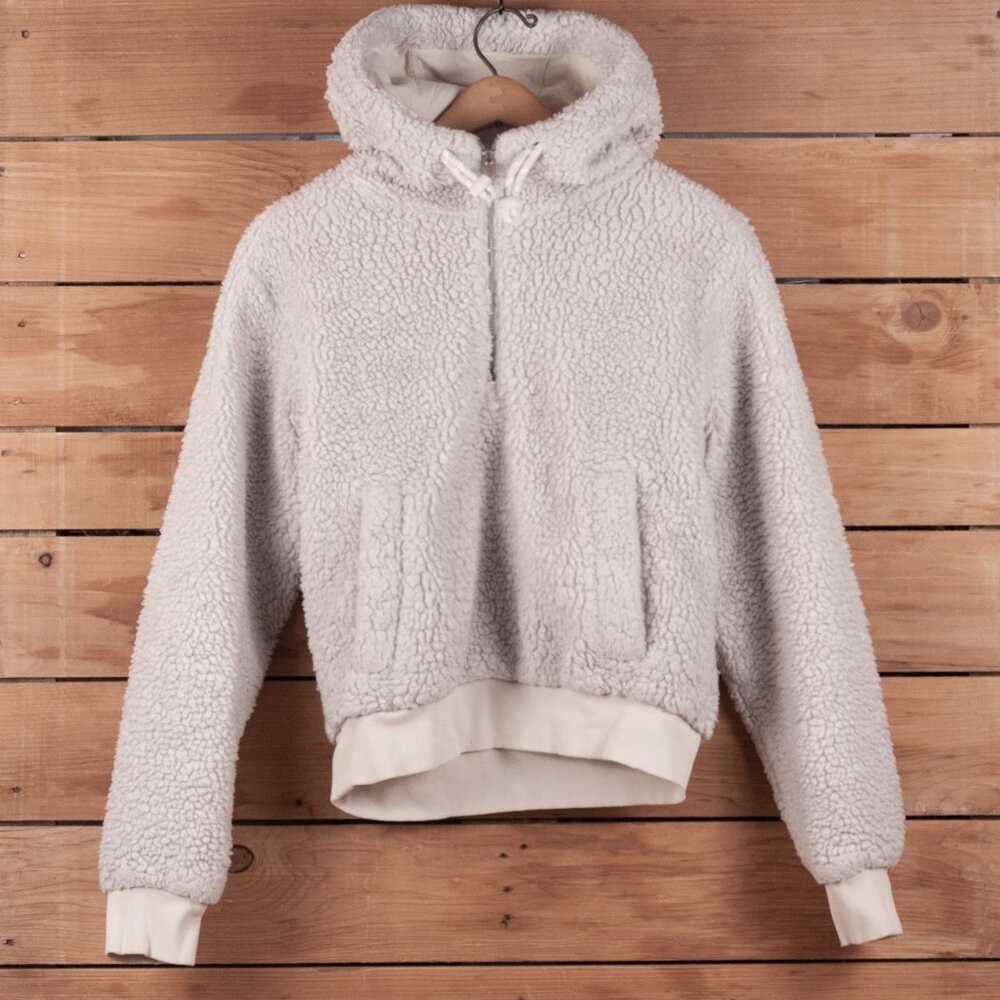 Lululemon Textured Fleece Half Zip Deep Pile Hooded Jacket - Women's Size 6